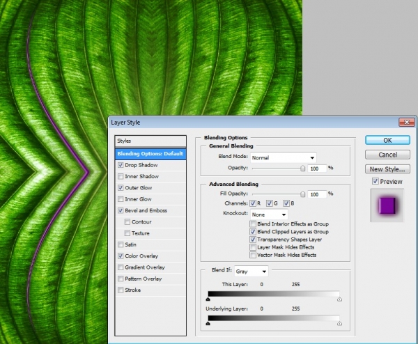 Creation of Green Shape: Step 2